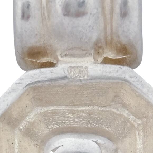 Estate Sterling Silver 925 Citrine Slide Pendant - Picture 5 of 8